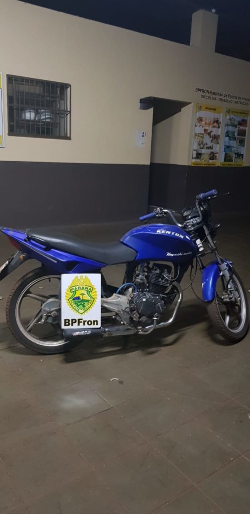 BPFRON apreende motocicleta após patrulhamento em Guaíra