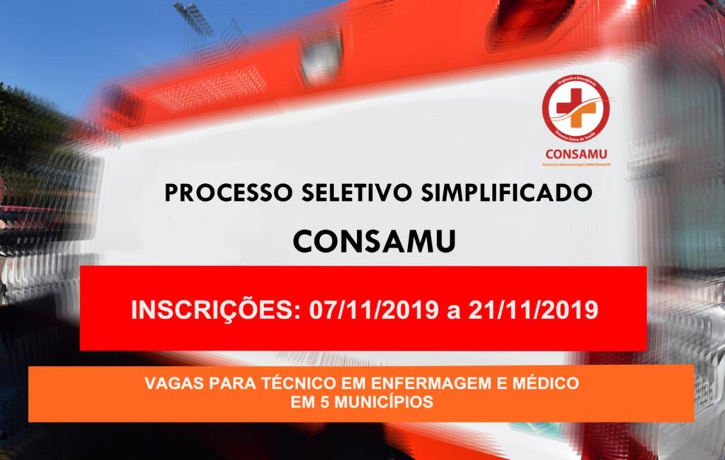 Inscrições para processo seletivo do Consamu terminam na quinta-feira (21)