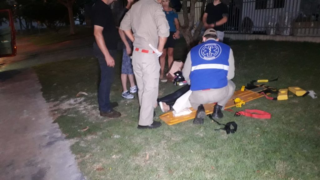 Mulher fica ferida em acidente no Bairro Alto Alegre