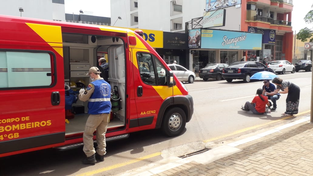 Acidente é registrado na Rua Rio Grande do Sul, no centro Imagem referente a Acidente é registrado na Rua Rio Grande do Sul, no centro