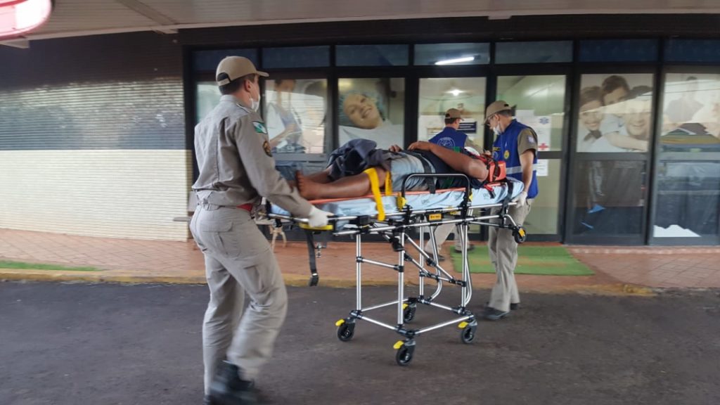 Homem fica ferido em acidente de trânsito na BR-163