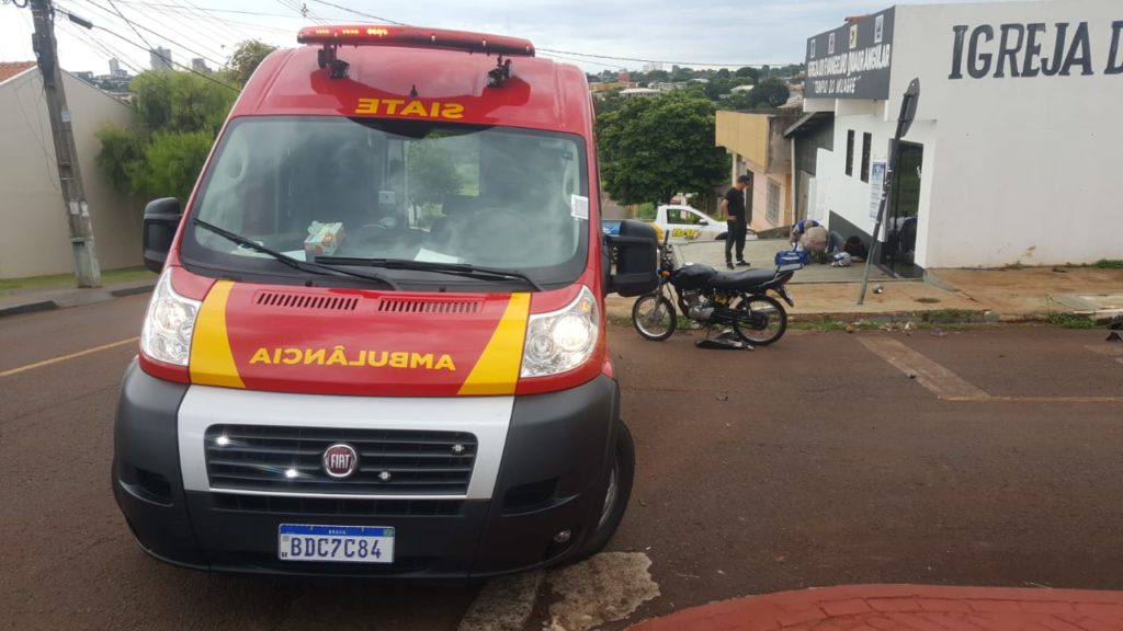 Acidente é registrado na Rua Antônio Damian