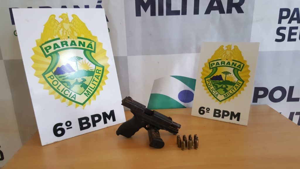 Equipe da ROCAM apreende pistola encontrada na área rural de Cascavel