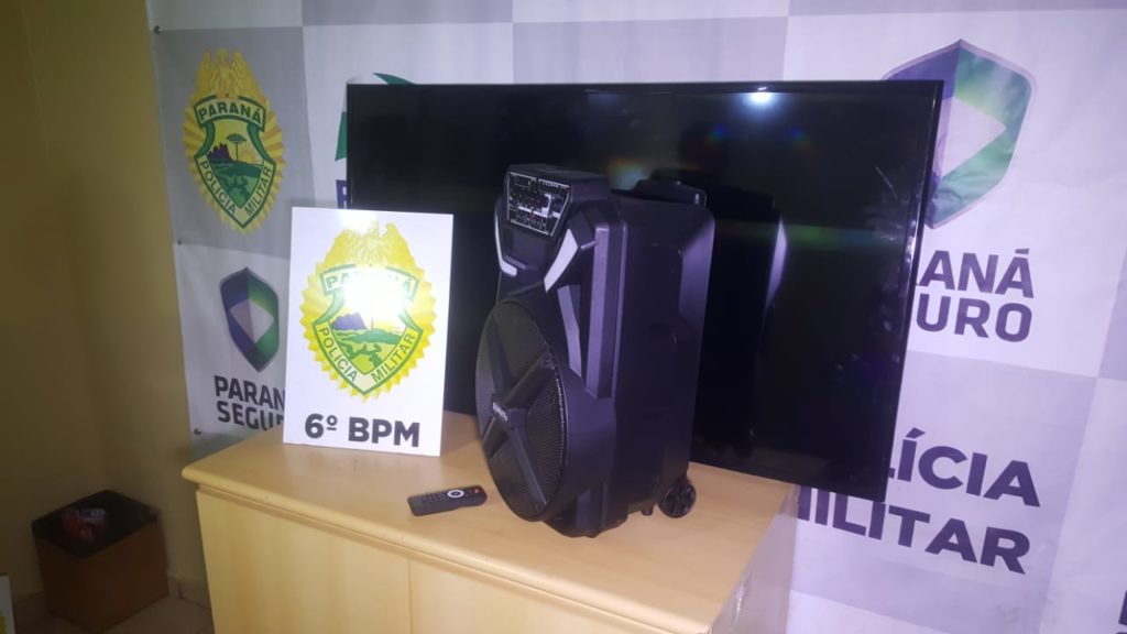 Homem é detido com TV e aparelho de som furtados em Lindoeste