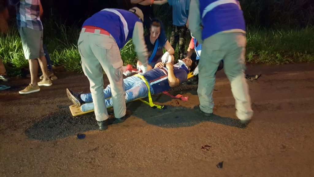Passageiro de moto morre em forte colisão de trânsito no Bairro Turisparque