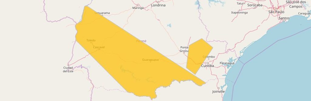 Emitido alerta de temporal para Cascavel