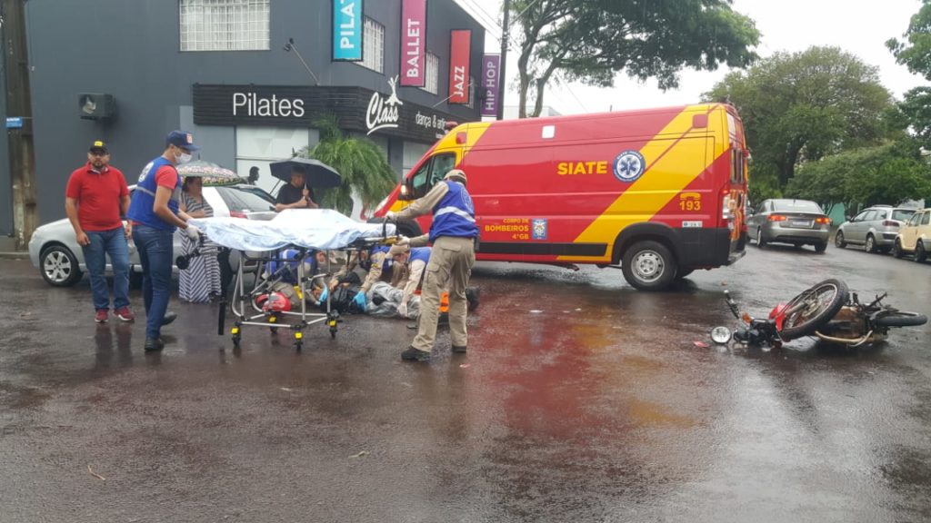 Homem fica ferido em colisão no Bairro São Cristóvão