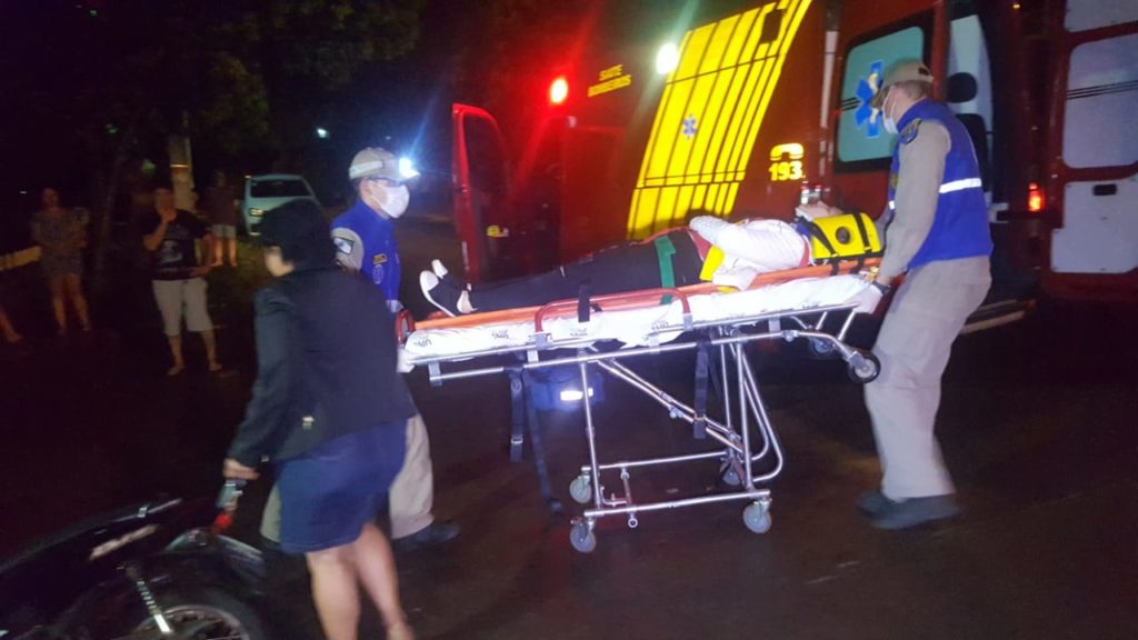 Ocupantes de moto sofrem queda ao evitar colisão com carro no Bairro Alto Alegre