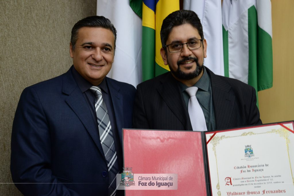 Pastor Waldiney Souza Fernandes recebe título de Cidadão Honorário de Foz do Iguaçu