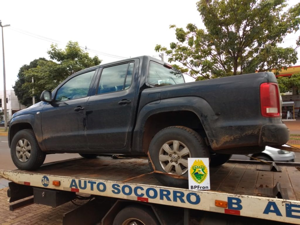 Policiais militares do BPFron recuperam caminhonete roubada