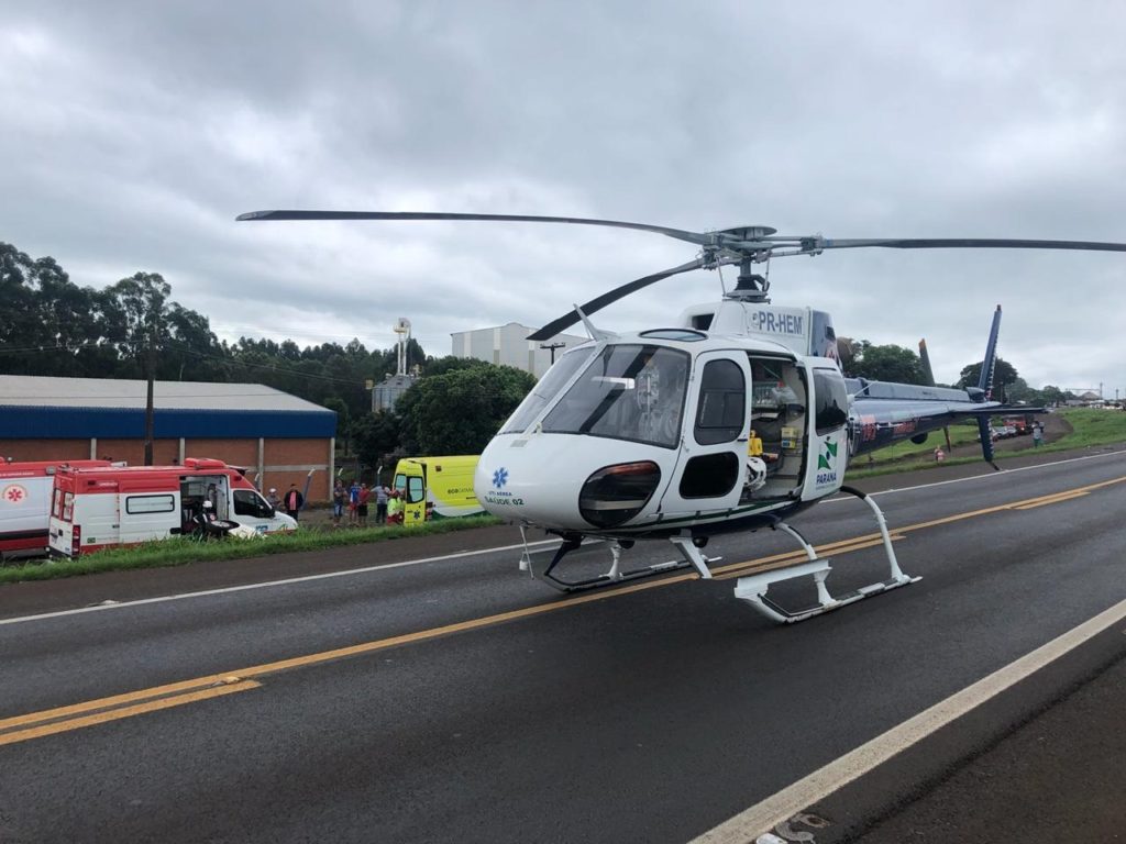 Acidente na BR-277: criança que foi trazida de helicóptero a Cascavel recebe alta