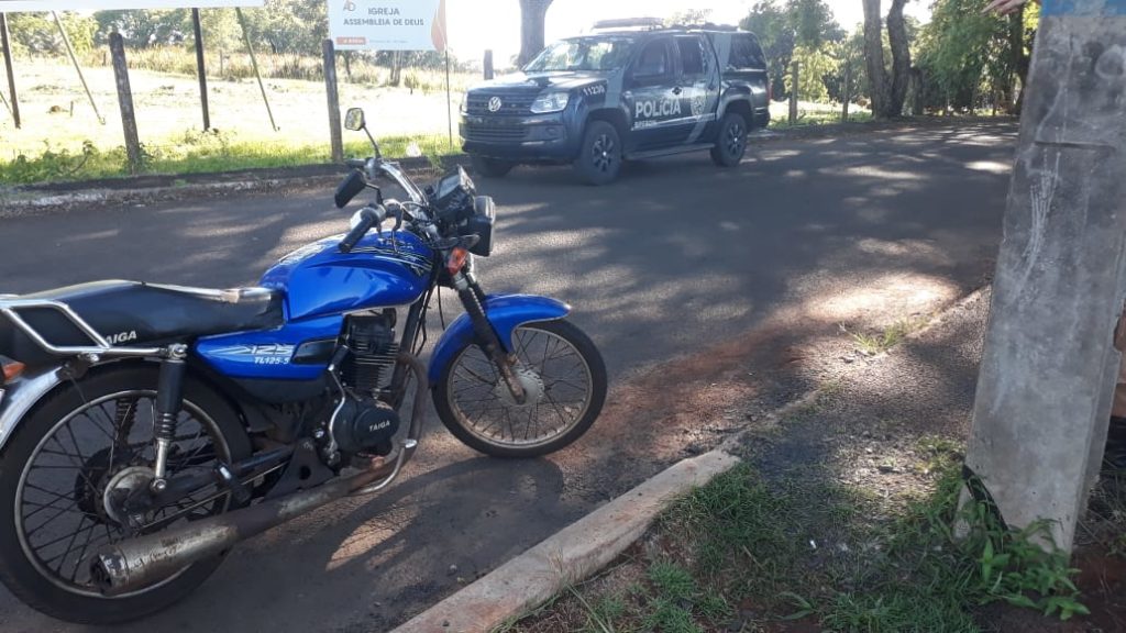 BPFRON apreende motocicleta paraguaia na Operação Hórus, em Foz do Iguaçu
