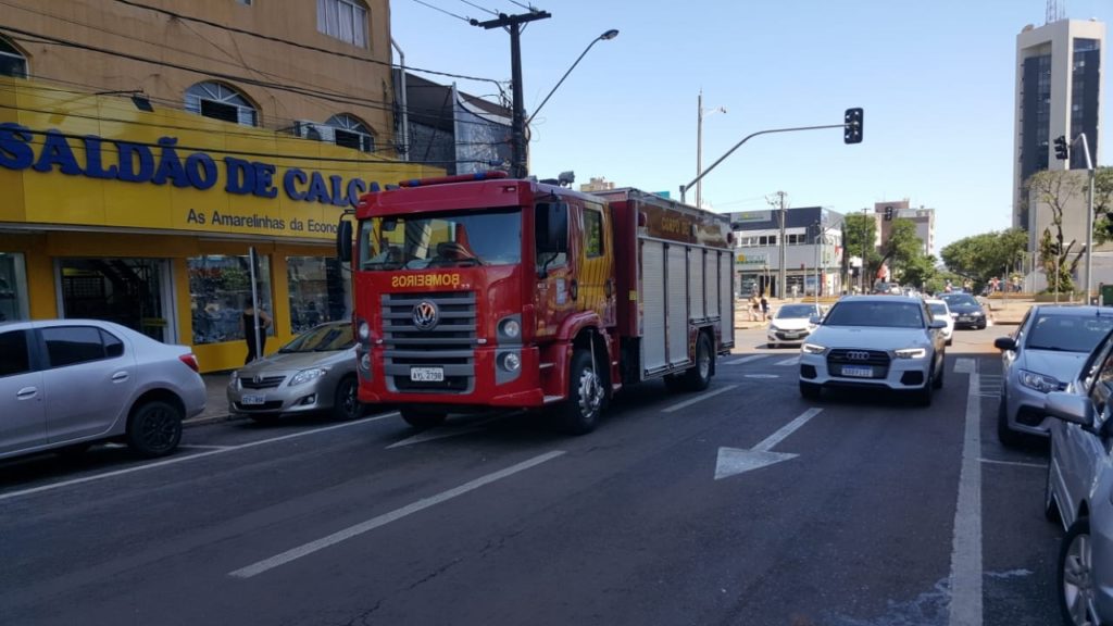 Princípio de incêndio é registrado em loja do Centro