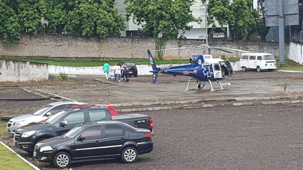 Idoso é socorrido de helicóptero ao sofrer infarto em Nova Aurora