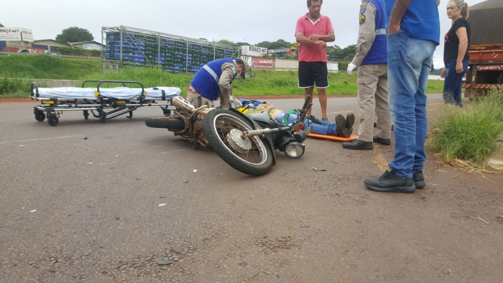 Homem fica ferido em acidente no Bairro Brasília