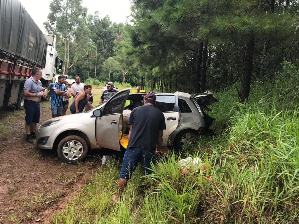 Grave acidente é registrado na PR-565, em Laranjeiras do Sul