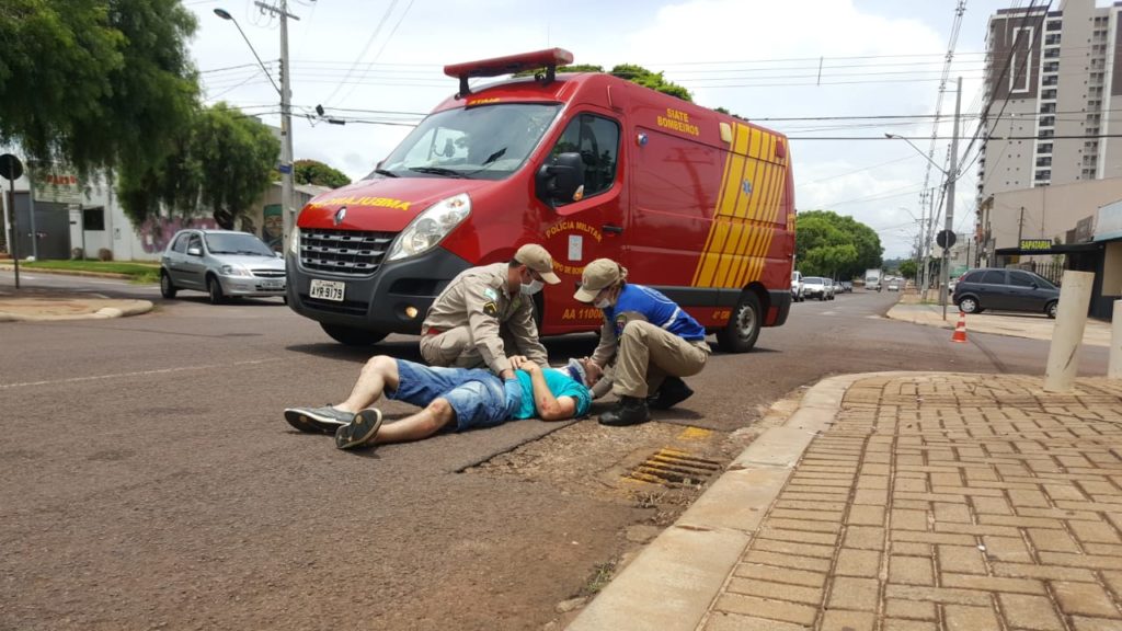 Homem fica ferido em acidente de trânsito no Bairro Parque Verde