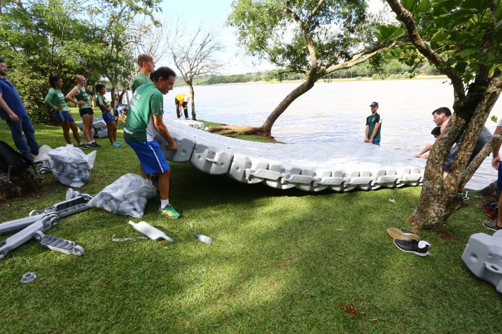 Lago Municipal começa a receber a estrutura olímpica mais moderna do Brasil para canoagem