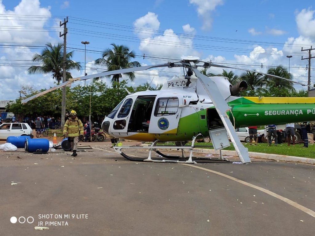 Helicóptero é atingido por caminhão em decolagem no Acre
