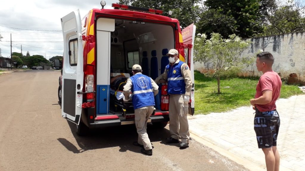 Motociclista fica ferido em acidente no Brasmadeira
