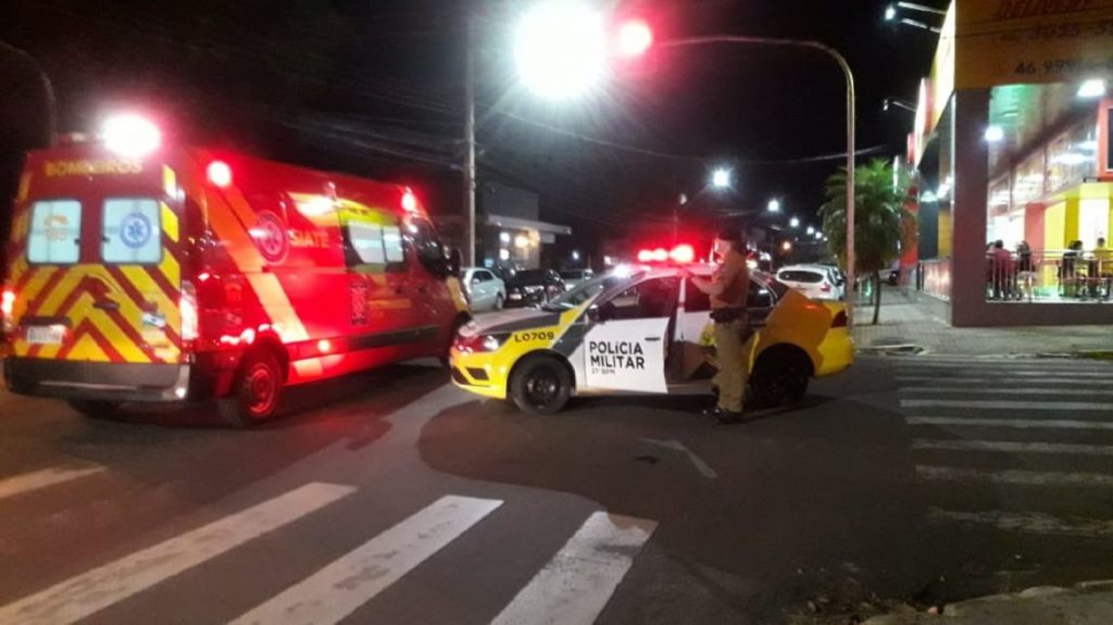 Entregador fica em estado grave ao se envolver em batida de trânsito em Francisco Beltrão