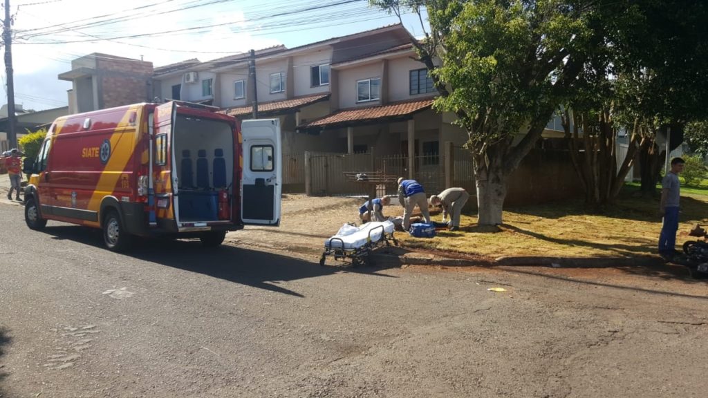 Motociclista fica ferido em acidente na região do Lago