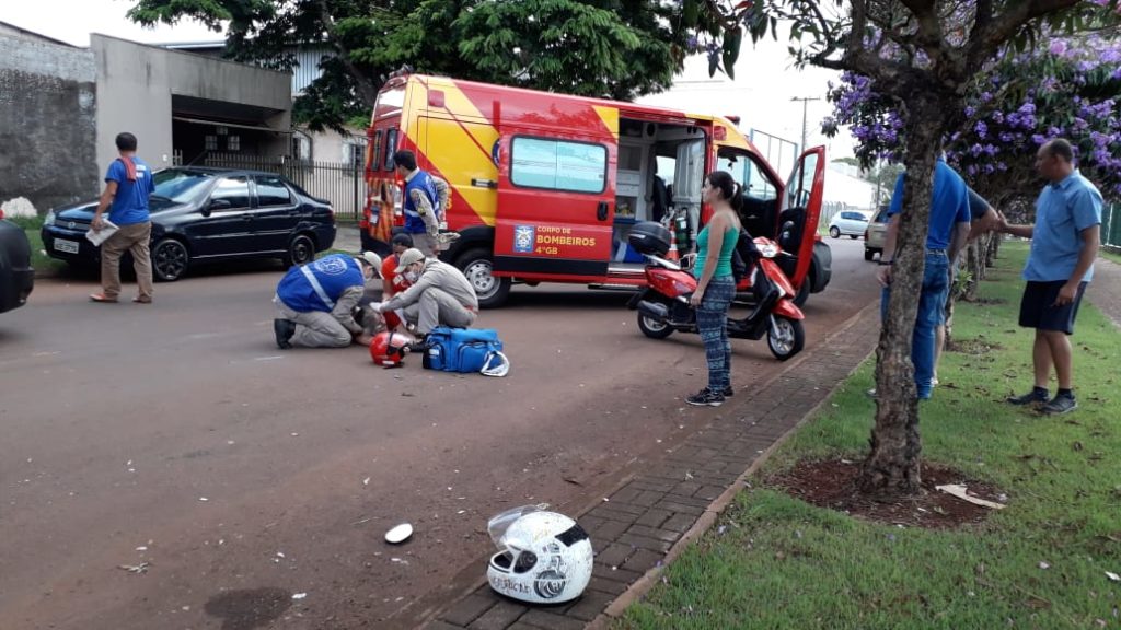 Colisão entre motos deixa duas mulheres feridas no Bairro São Cristóvão