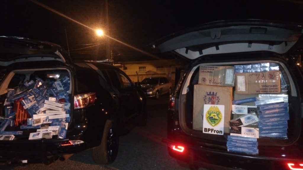 BPFron realiza apreensão de 950 pacotes de cigarros contrabandeados