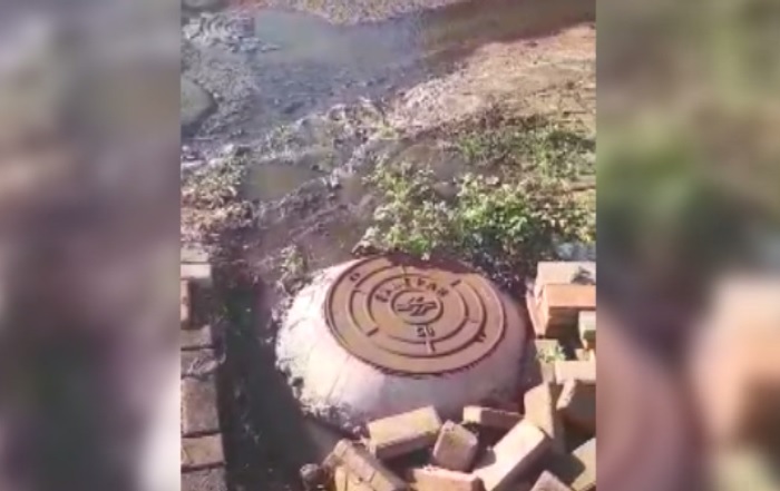 Vazamento de esgoto é registrado por internauta, no Bairro Brasmadeira Imagem referente a Vazamento de esgoto é registrado por internauta, no Bairro Brasmadeira