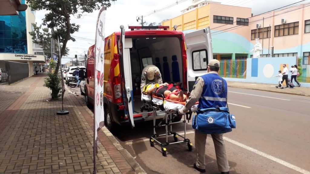 Acidente de trânsito é registrado na Rua Rio Grande do Sul