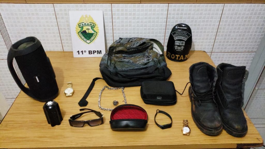 Telhado cede, ladrão cai dentro de casa e acaba preso pela equipe ROTAM da PM em Campo Mourão