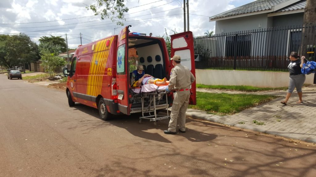 Mulher fica ferida ao cair de escada no Alto Alegre