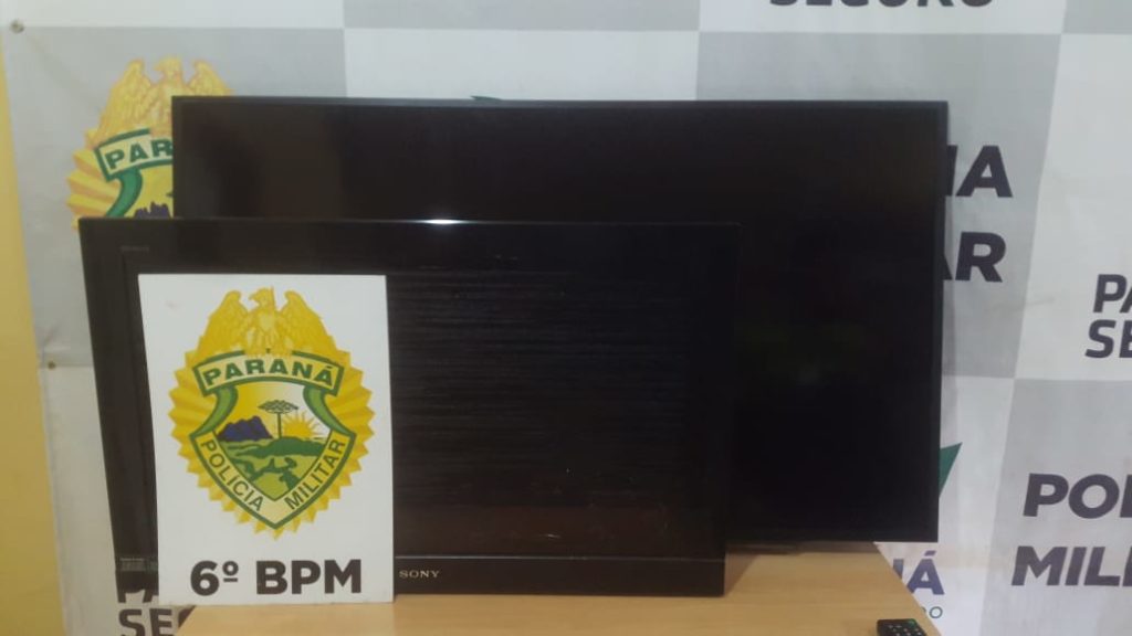 Três são detidos pela UPS Norte com duas TVs e outros itens furtados de loja no Floresta