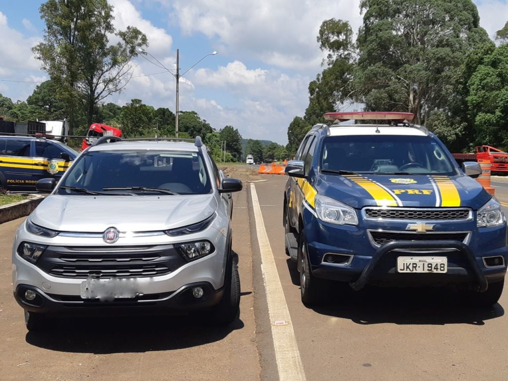 PRF recupera Fiat Toro roubada que estava com placas ‘clonadas’ na BR-153, em Porto Vitória