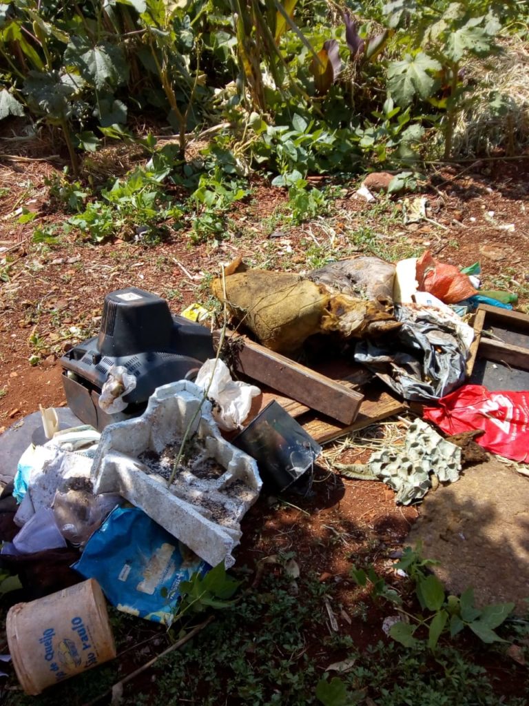 Lixo é descartado em área que passou por limpeza e moradora reclama