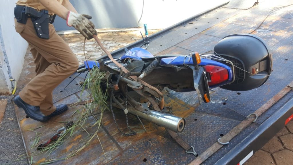 Moto com registro de furto é localizada às margens da PRc-467