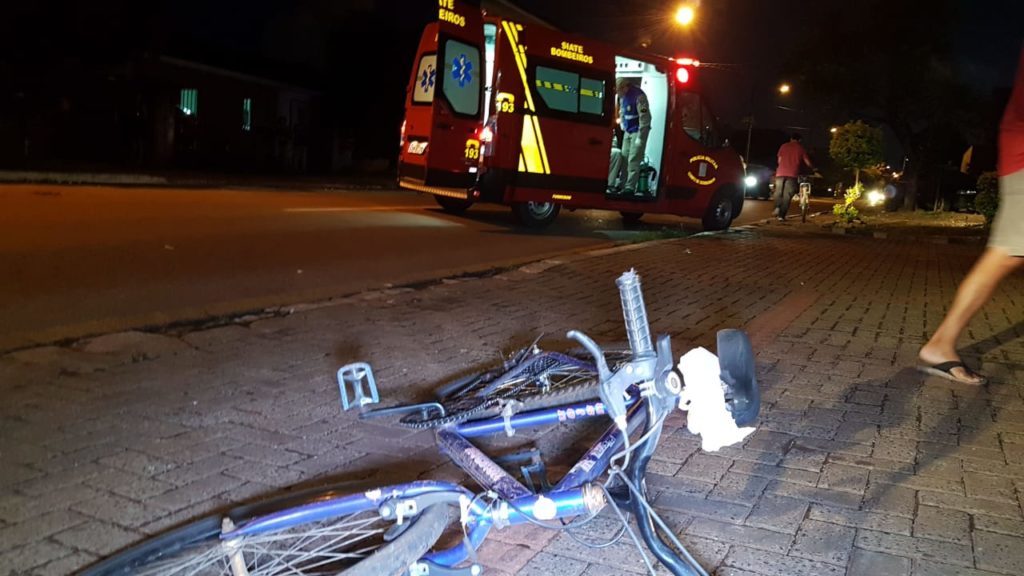 Ciclista fica ferido em acidente no Bairro Santo Onofre