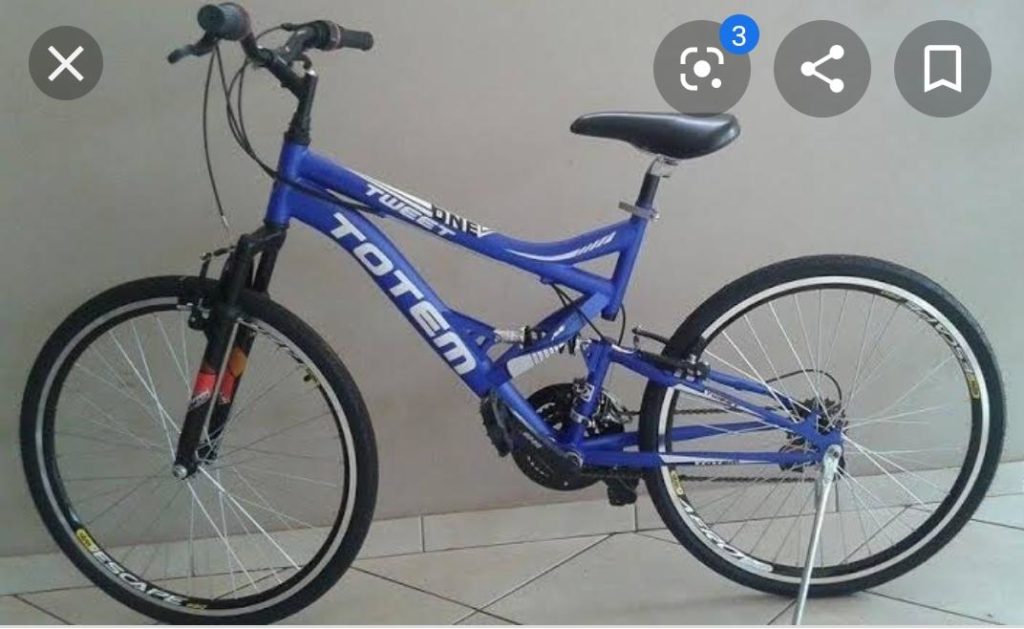 Bicicleta Totem foi furtada em supermercado na Av. Brasil