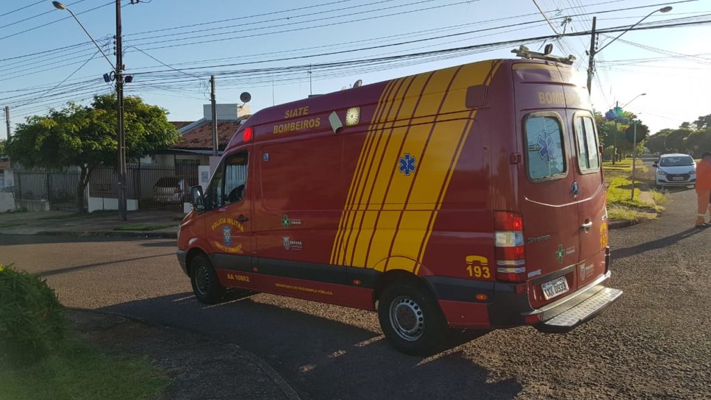 Ciclista é socorrida no Bairro Santa Felicidade