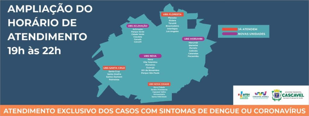 Mais três UBSs prestarão atendimento até às 22h para pacientes com suspeita de dengue Mais três UBSs prestarão atendimento até às 22h para pacientes com suspeita de dengue