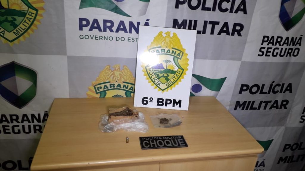 Choque detém jovem com porções de maconha e munição calibre 380 no Periolo