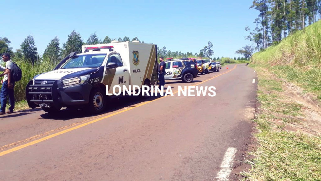 Homem morre e mulher fica ferida em acidente na PR-538, em Londrina