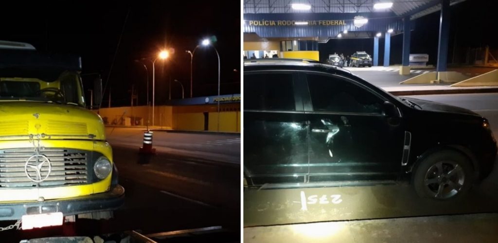 PF e PRF interceptam comboio de contrabandistas na região de Guaíra