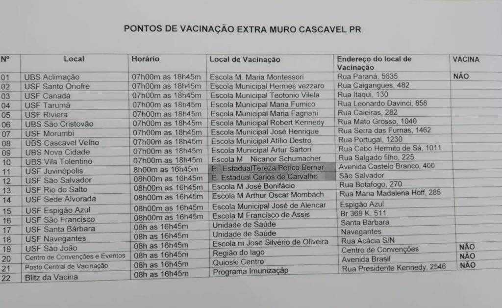 Veja os pontos onde ainda é possível encontrar vacina contra a gripe em Cascavel