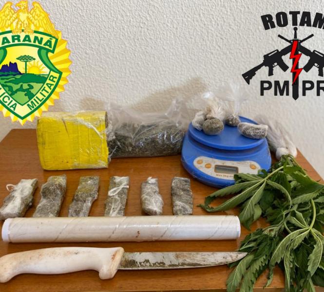 Homem é preso por tráfico de drogas em Arapongas Imagem referente a Homem é preso por tráfico de drogas em Arapongas
