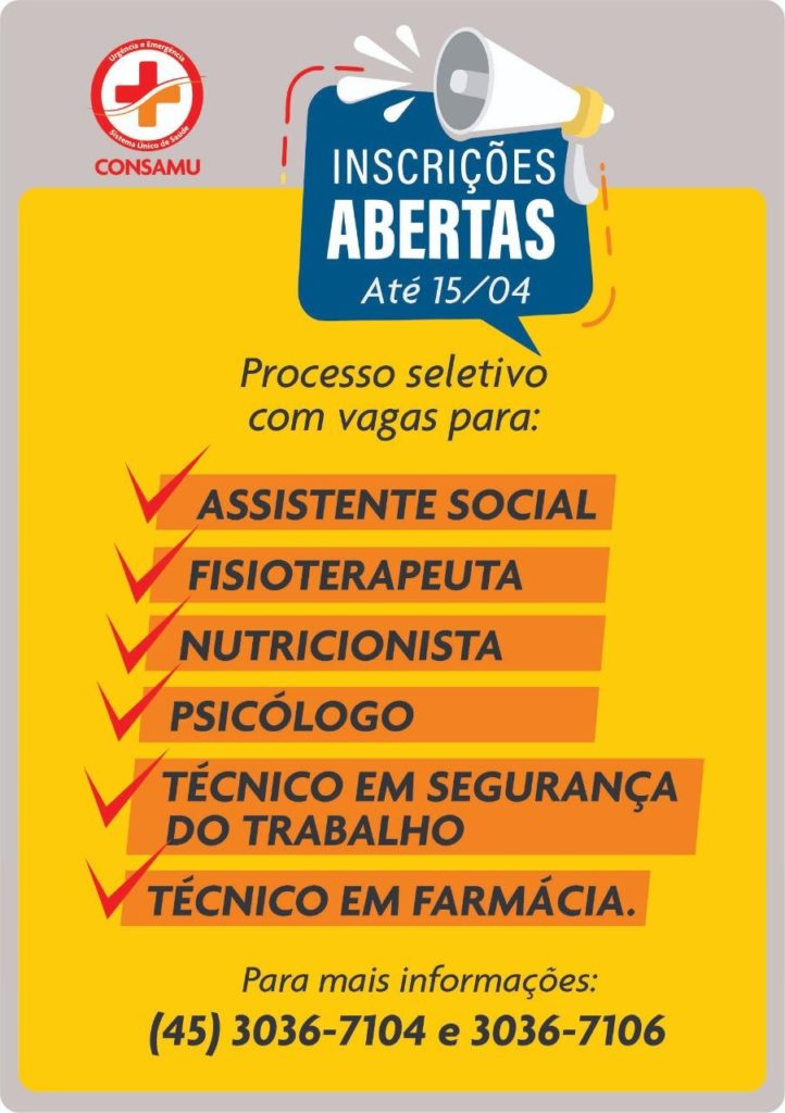 Oportunidade: inscrições para processo simplificado do Consamu terminam hoje
