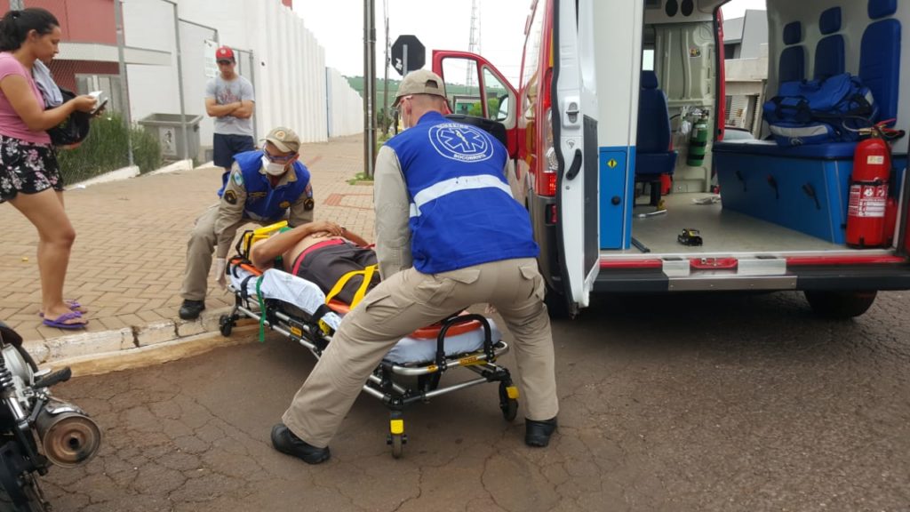 Motociclista fica ferido em acidente no Jardim Veneza