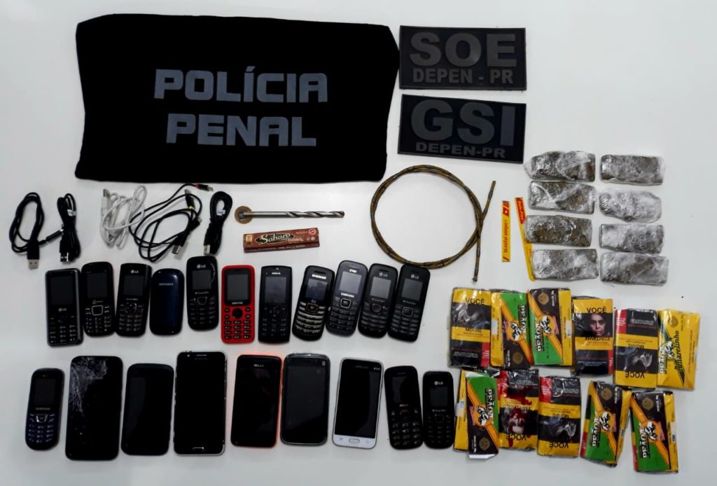 Polícia Penal apreende ‘kit cadeia’ arremessado na Penitenciária Estadual de Cascavel