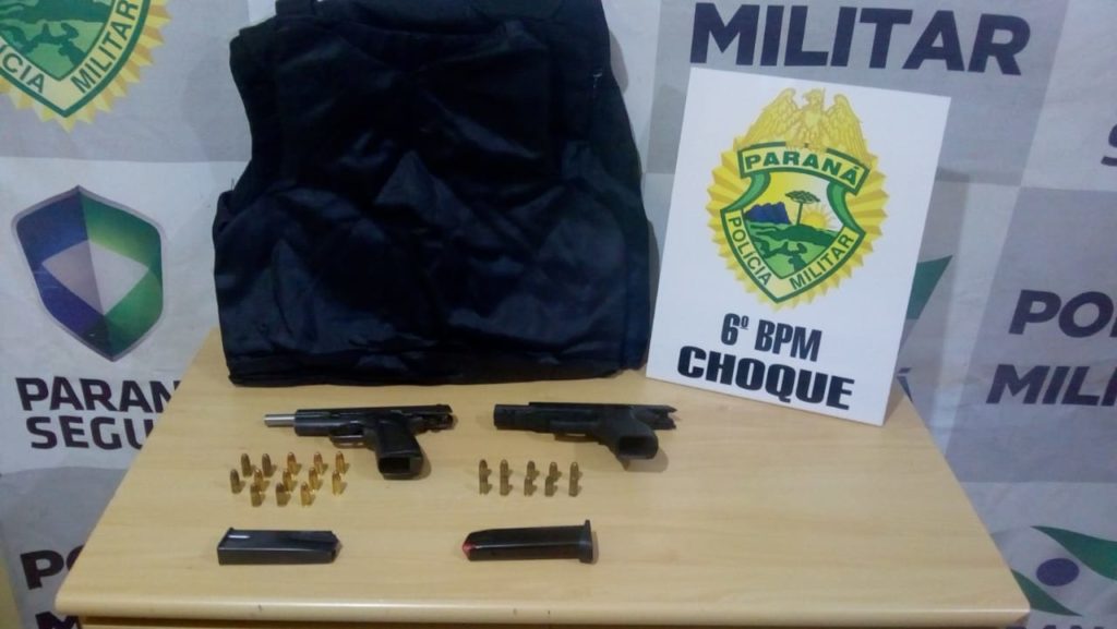 Choque detém dupla e apreende duas pistolas no Bairro Parque Verde