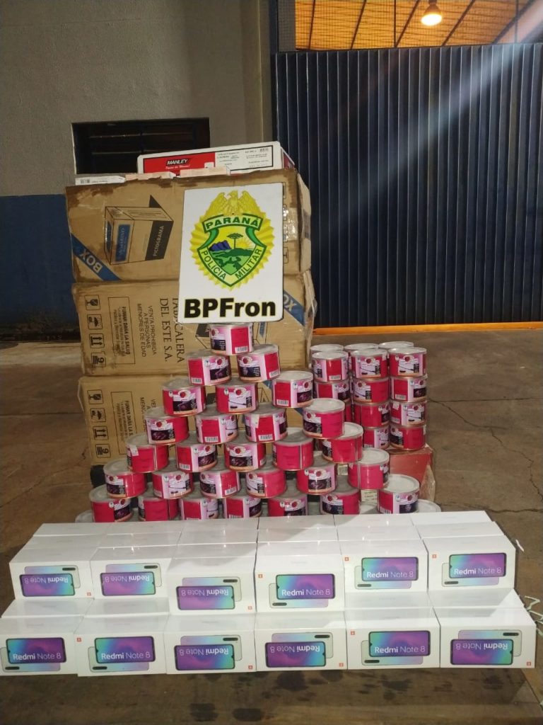 BPFron apreende cigarros, essências de narguile, celulares e medicamentos em Foz do Iguaçu